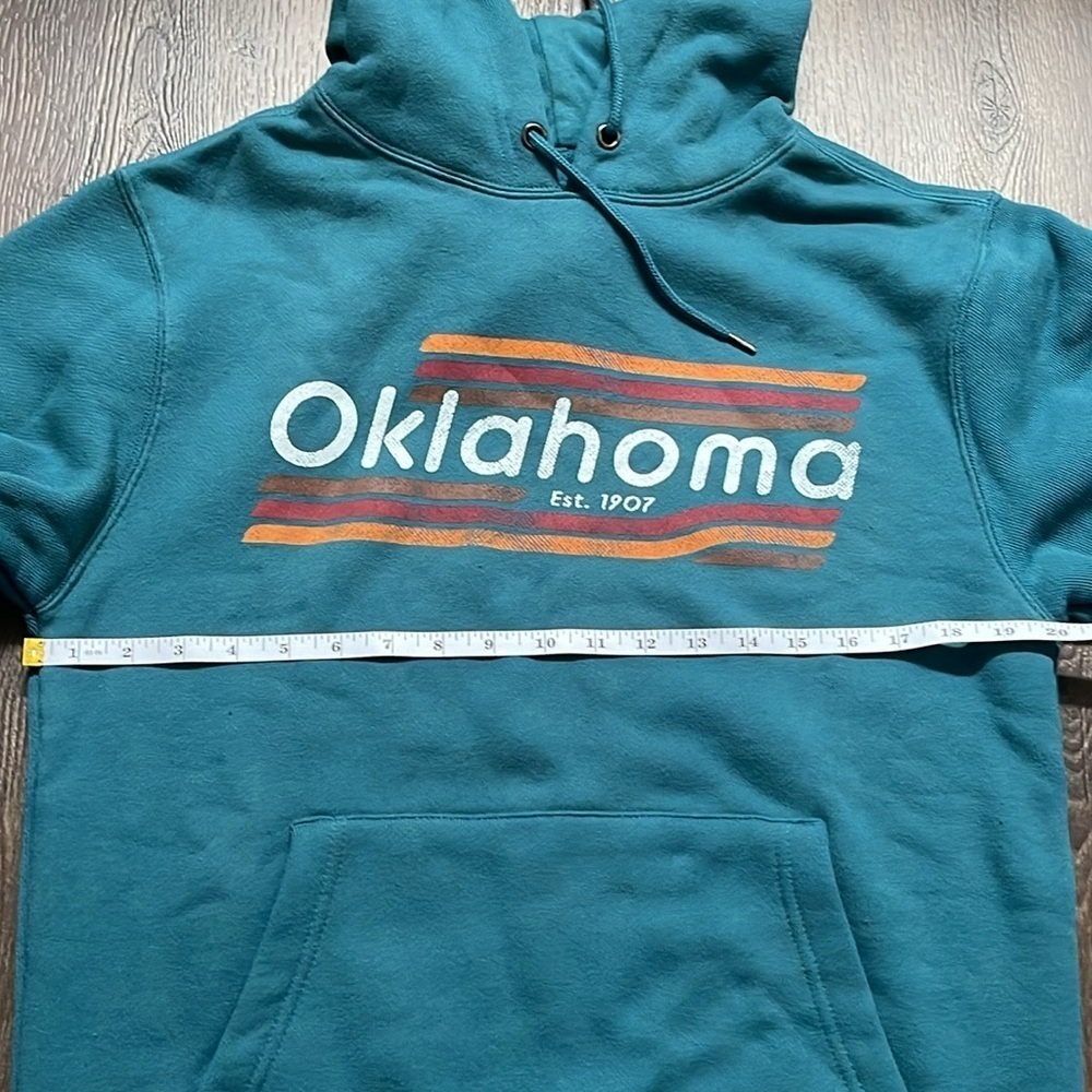 State Of Mine Oklahoma Teal Hoodie - Picture 7 of 8